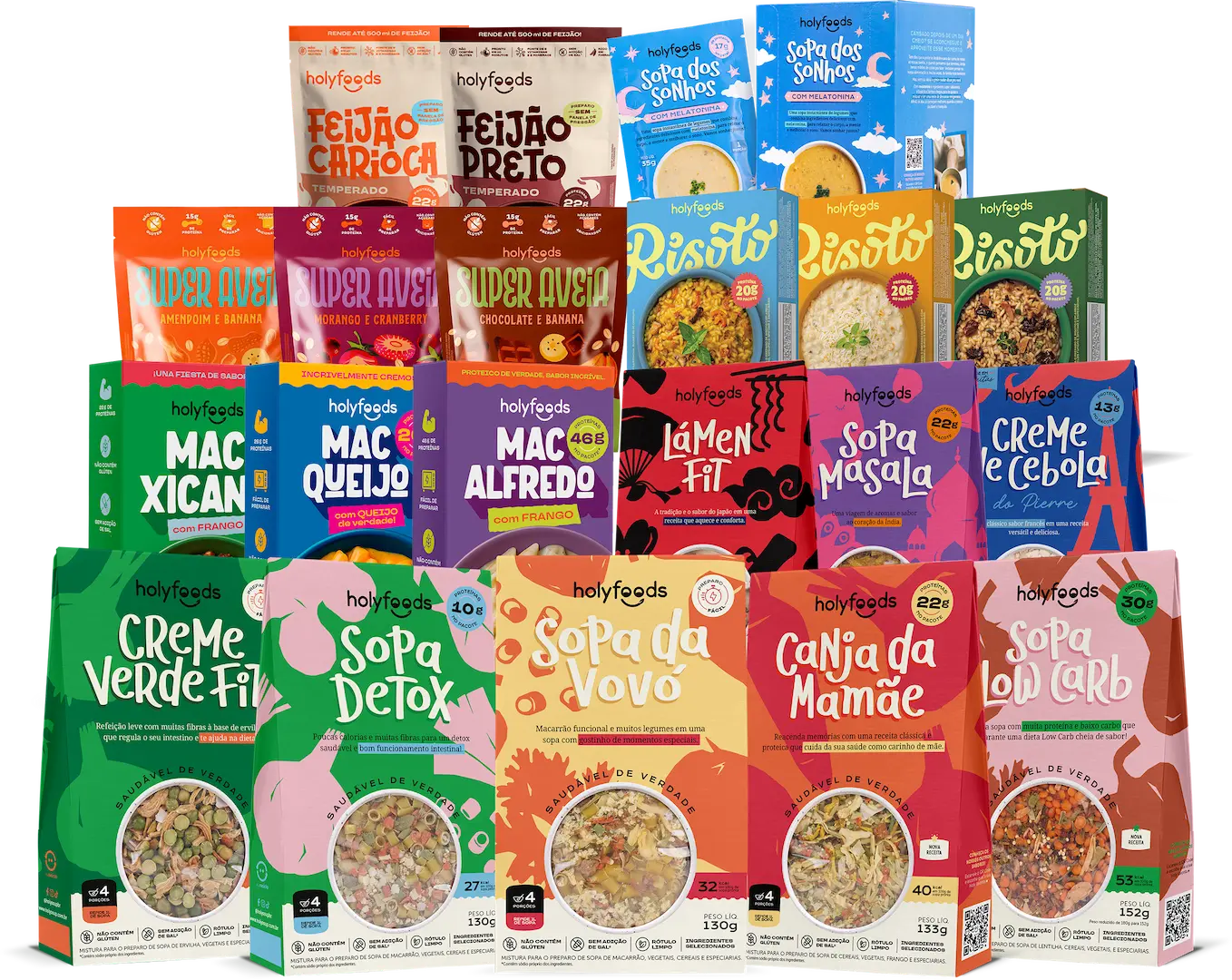 Linha de produtos HolyFoods